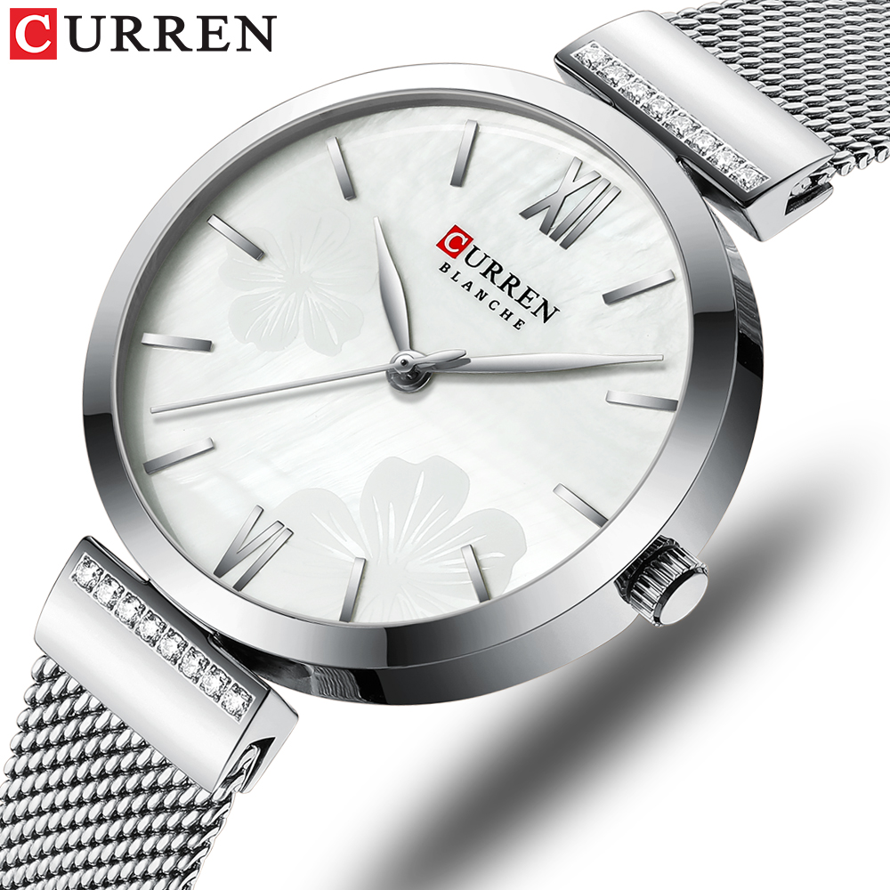 Mesh Stainless Strap - Reloj de Cuarzo Minimalista CURREN 9067