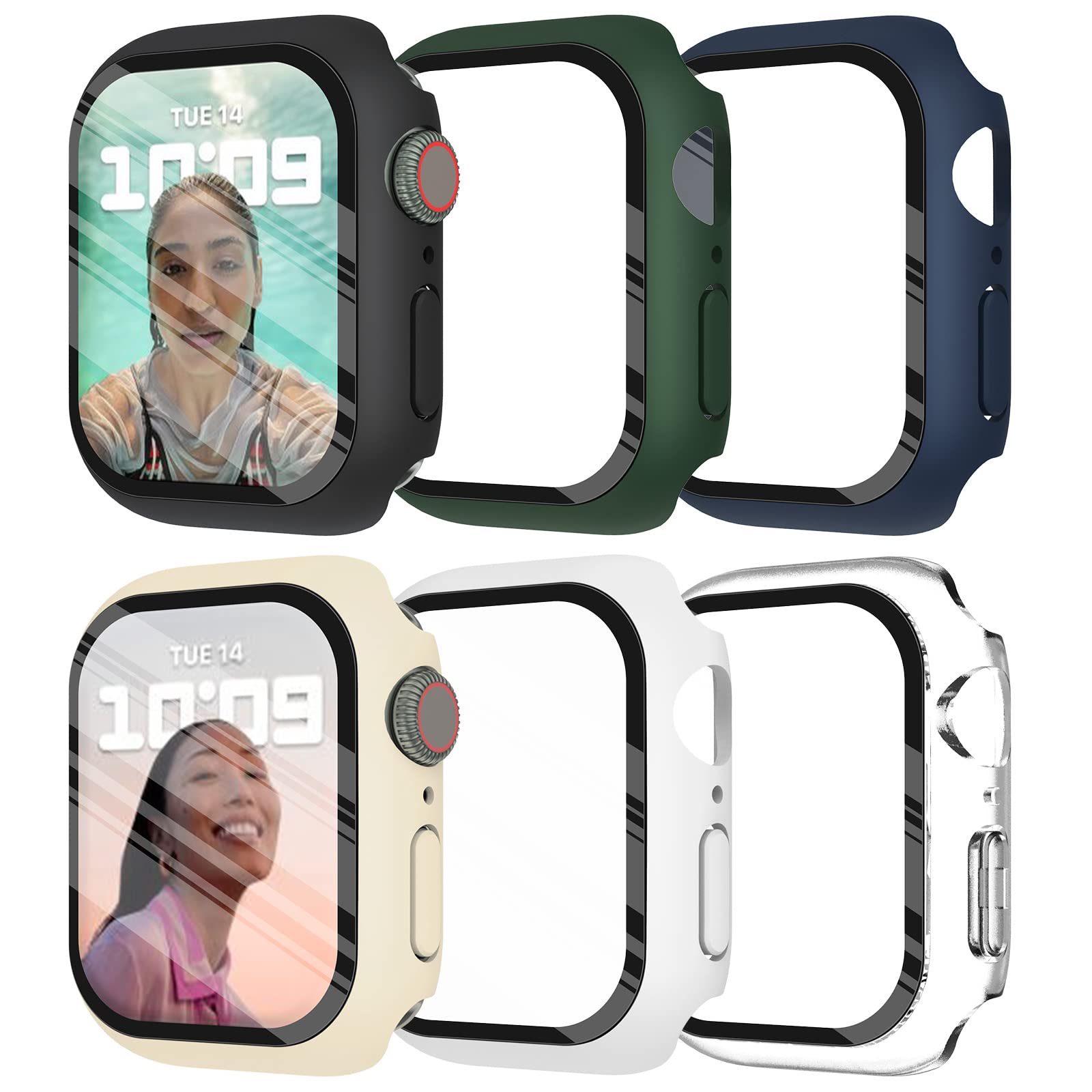 Iwatch Smartwatch Series 7 - Vidrio templado + cubierta para Apple