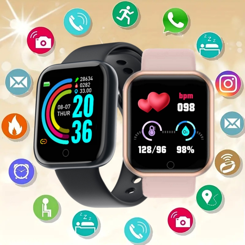 Smartwatch Watches Digital - Reloj inteligente Y68 D20 para hombres,