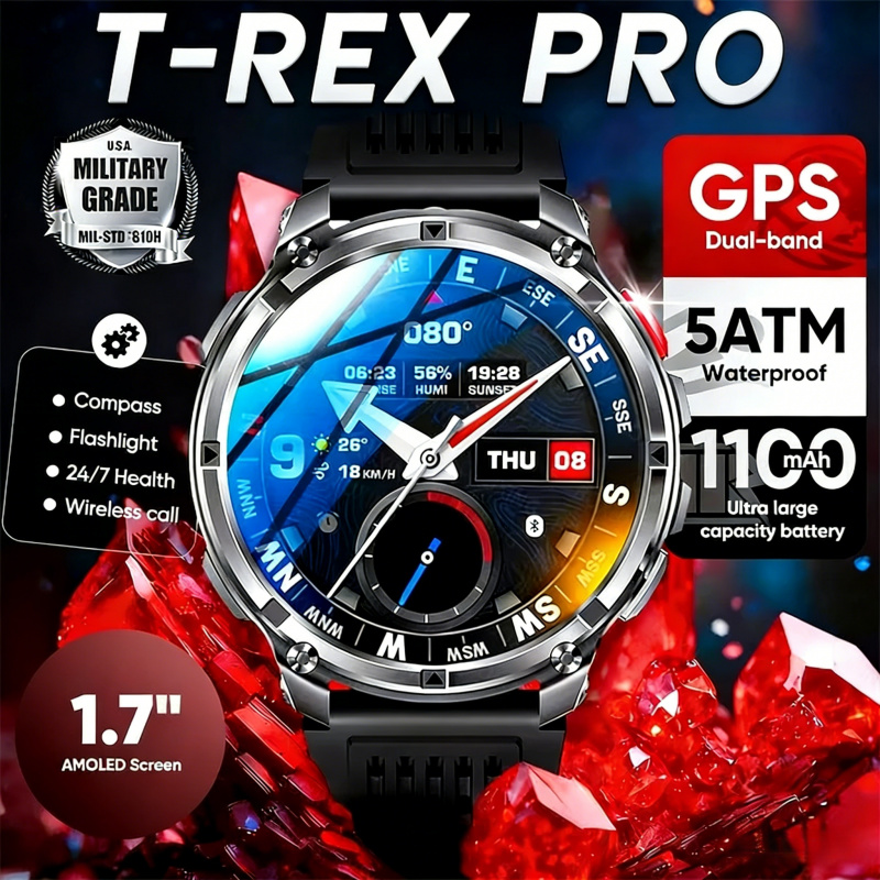 Smartwatch Running Watches For Men - Relojes inteligentes militares para exteriores, con