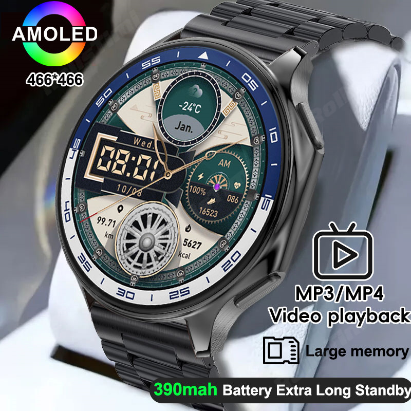 Smartwatch Professional Watches For Men - Reloj inteligente AMOLED 1,43 reproductor de