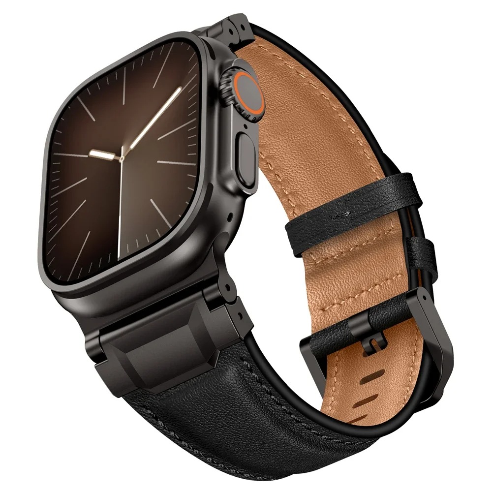Smartwatch Slim Watches For Men - Correa de cuero Business Armor para