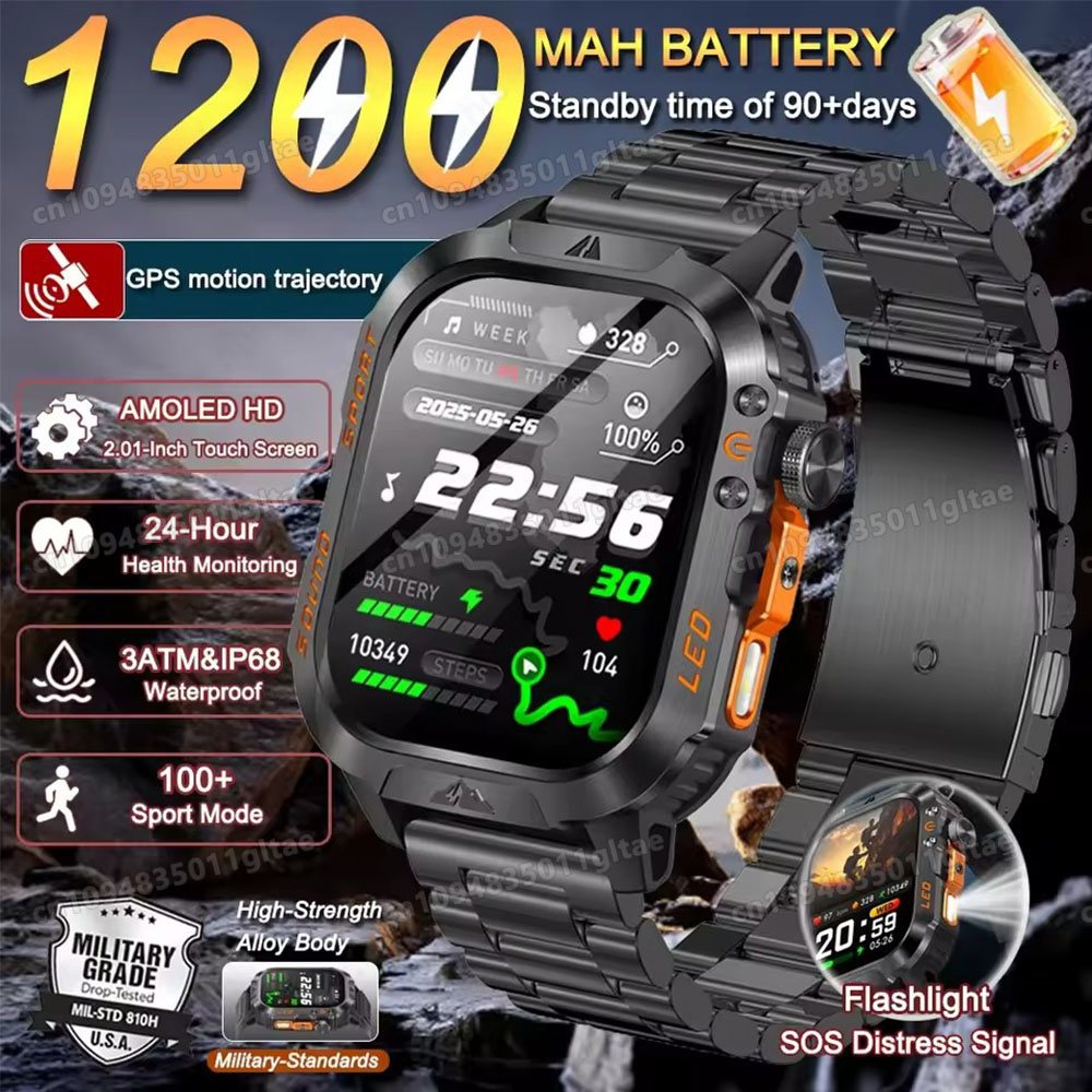Smartwatch Watches For Men With Gps - Nuevo Reloj Inteligente Militar 2026 para