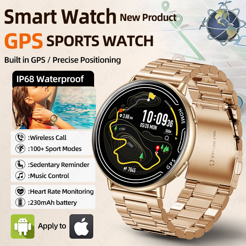 Smartwatch Watches For Women With Gps - LIGE GPS reloj inteligente monitoreo de