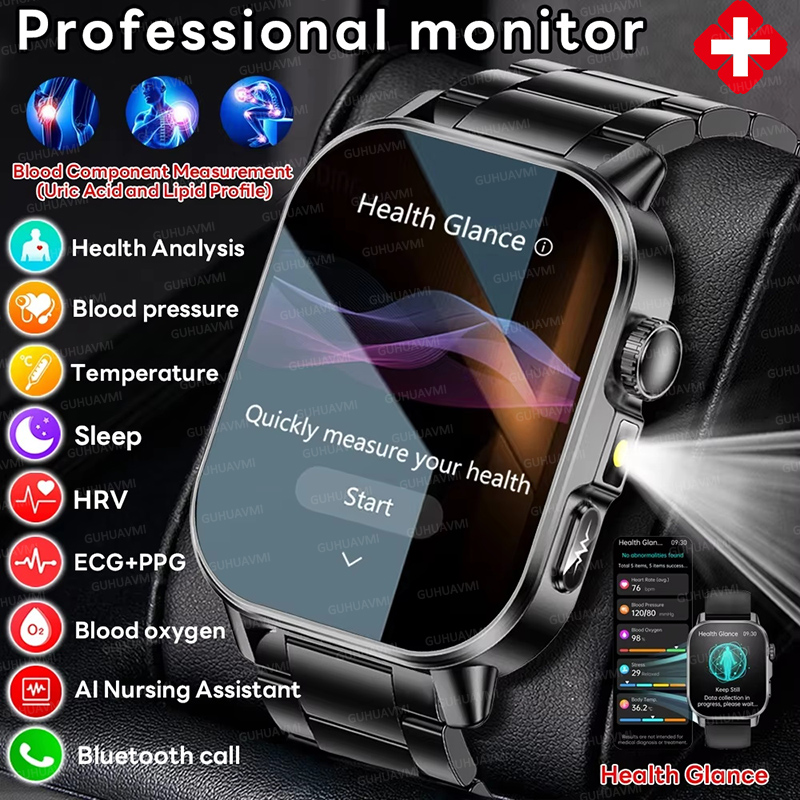 Smartwatch Professional Watches For Men - Reloj Inteligente de Grado Médico con