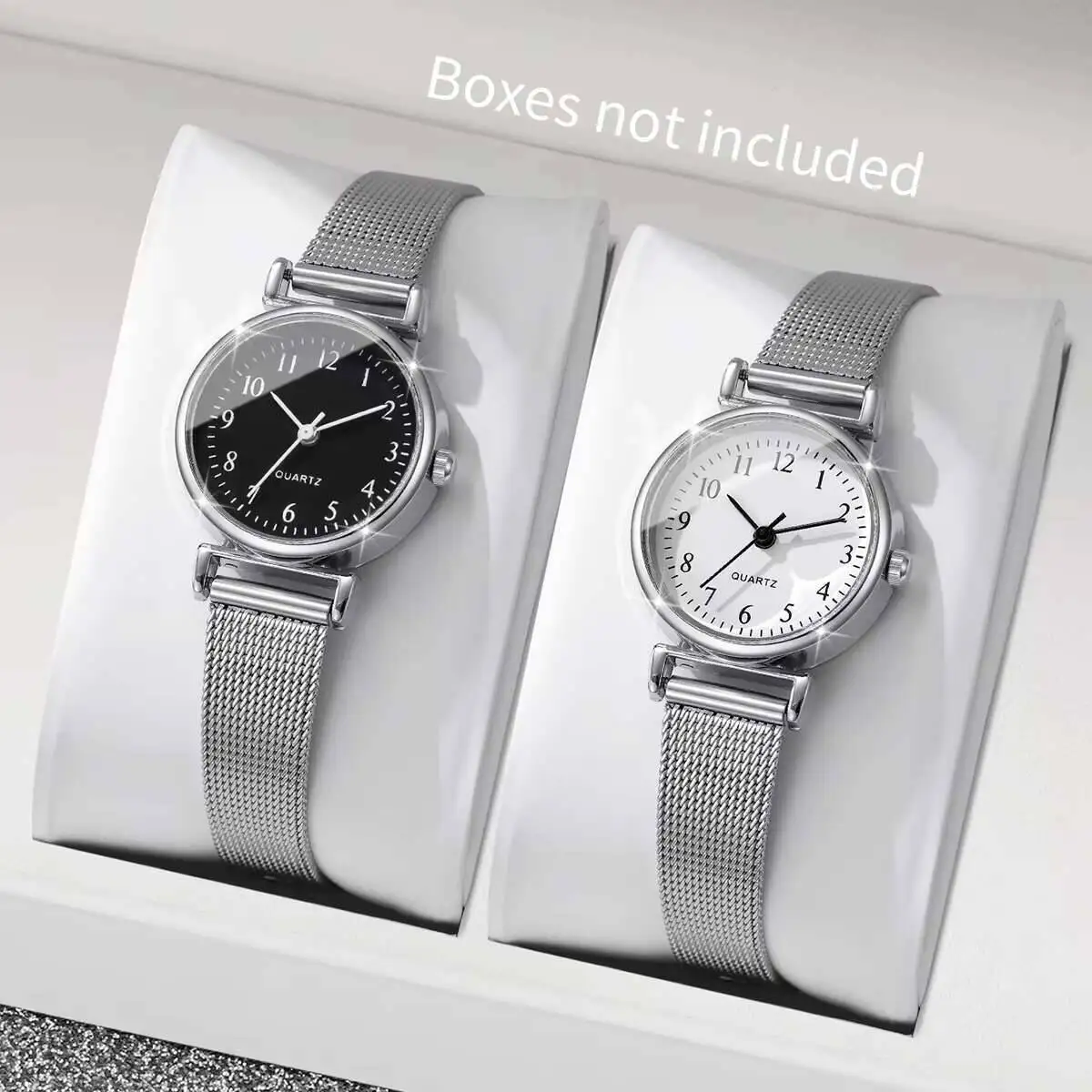 Mesh Stainless Strap - 1/2 relojes de moda para mujer,