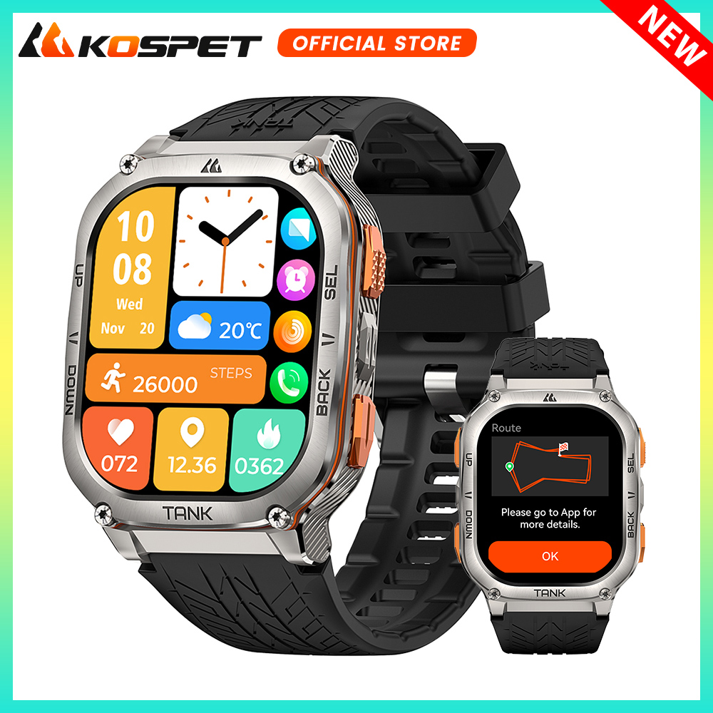 Altimeter Compass Watch - KOSPET TANK M3 Ultra GPS reloj