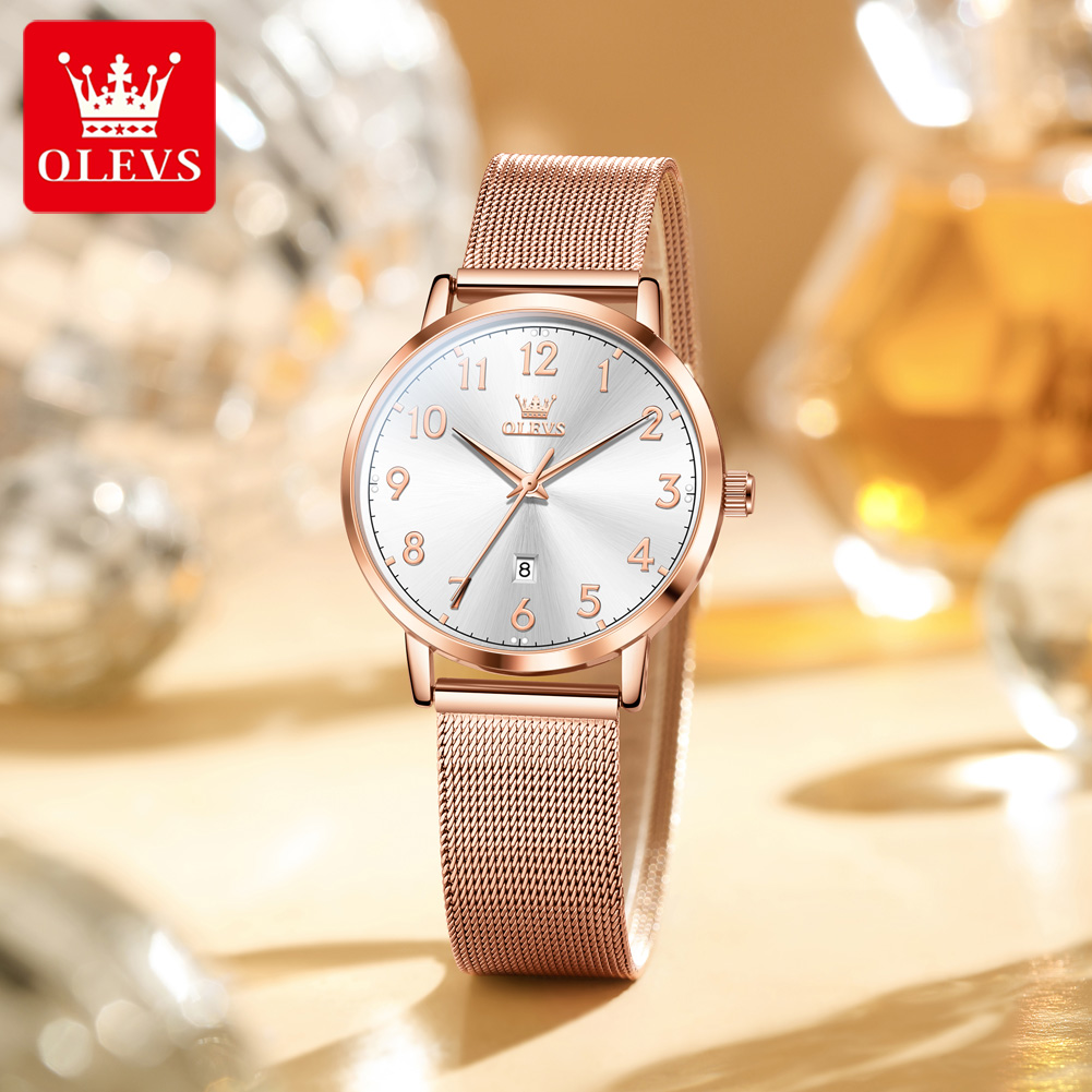 OLEVS 5653 relojes de mujer el - Mesh Stainless Strap reseña y precio