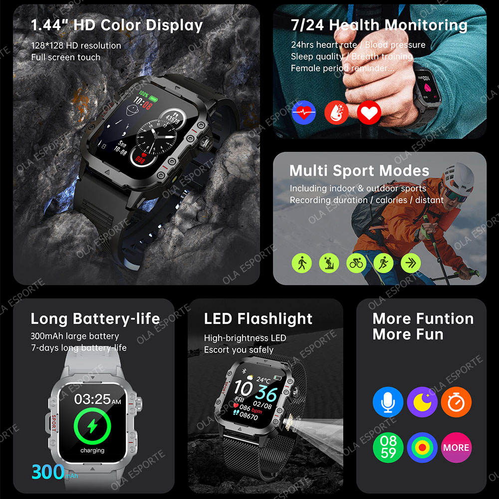Reloj Inteligente Militar Resi - Smartwatch Watches For Women With Gps reseña y precio