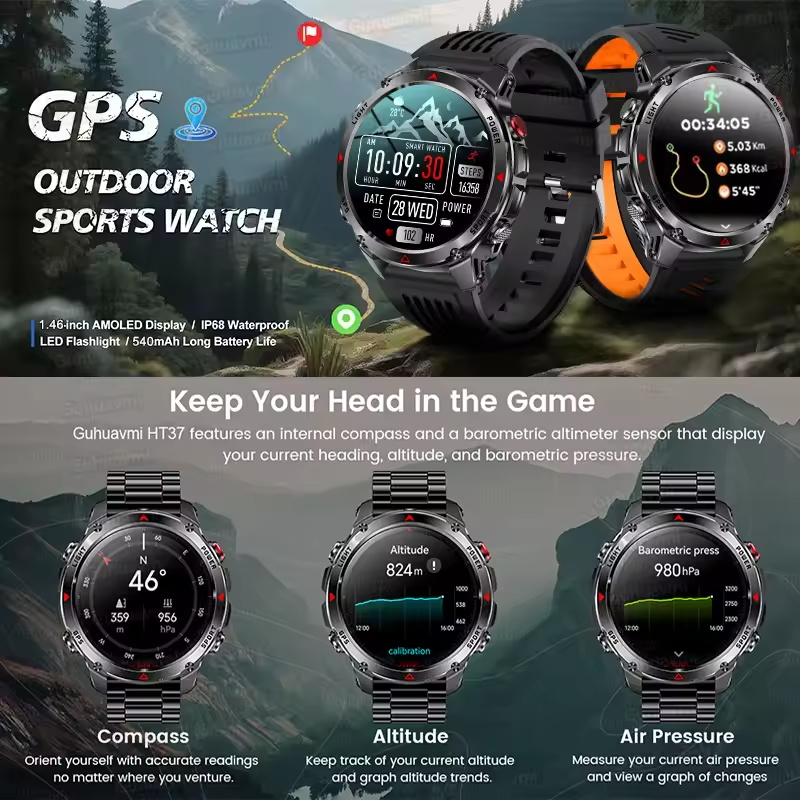2025New T-Rex 3 GPS al aire li - Smartwatch Running Watches For Men reseña y precio