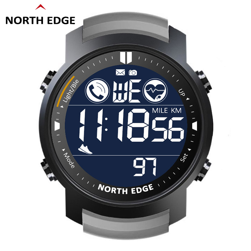 NORTH EDGE-reloj inteligente p - Smartwatch Running Watches For Men reseña y precio