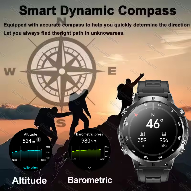Nuevo reloj inteligente deport - Altimeter Compass Watch reseña y precio