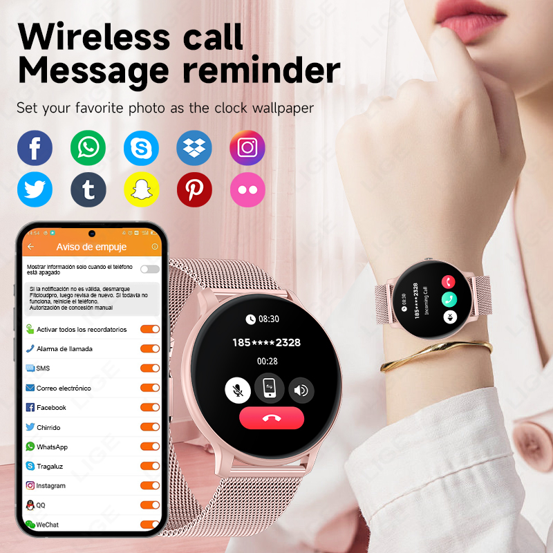 Reloj inteligente con llamadas - Smartwatch Health Watches For Women reseña y precio
