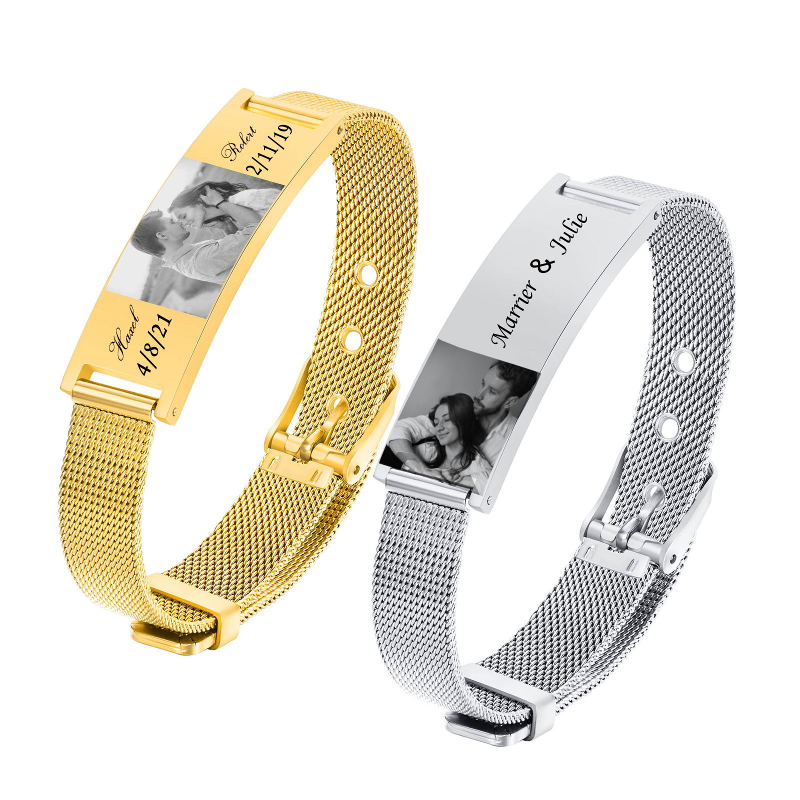 Pulsera de identificación pers - Mesh Stainless Strap reseña y precio