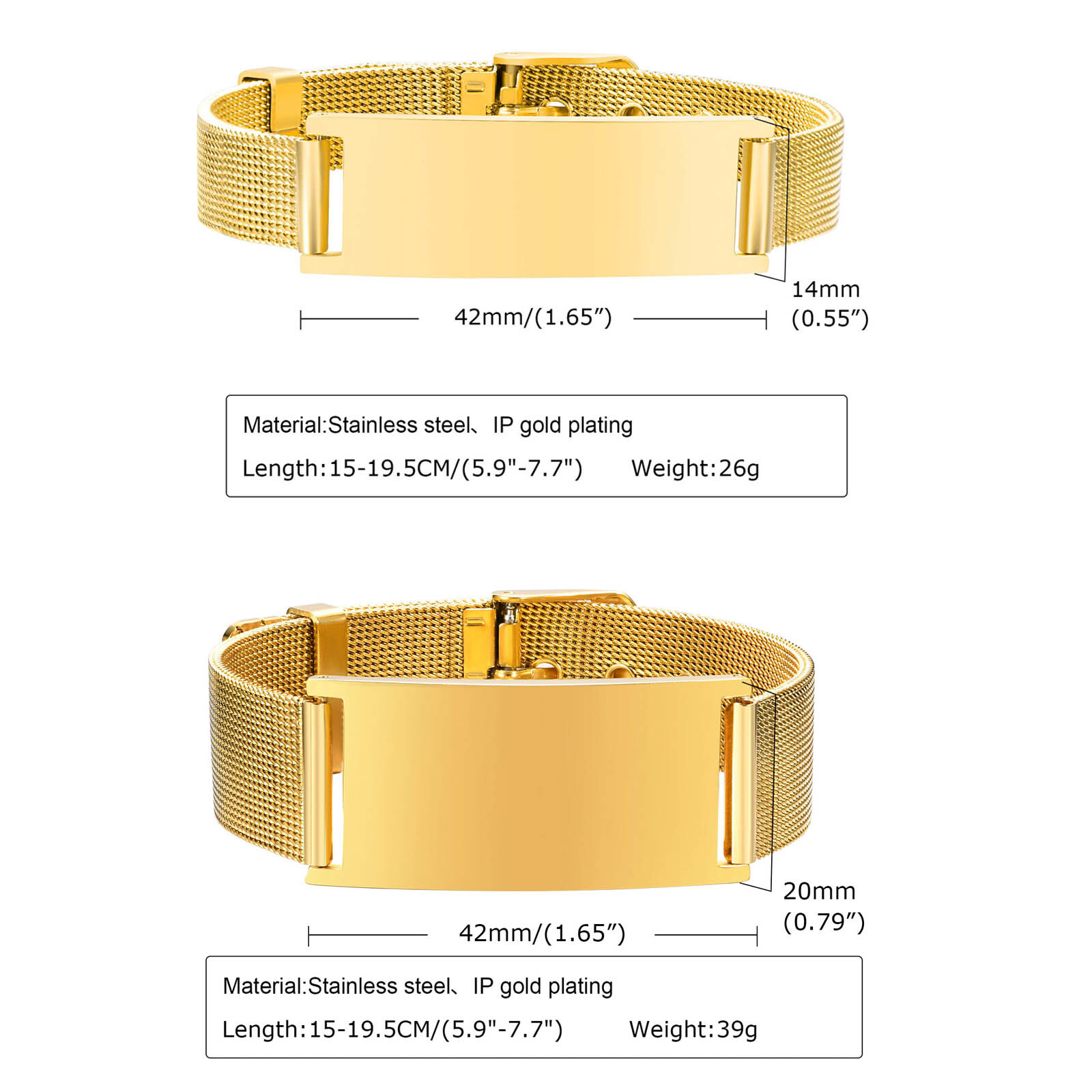 Pulsera de identificación pers - Mesh Stainless Strap reseña y precio