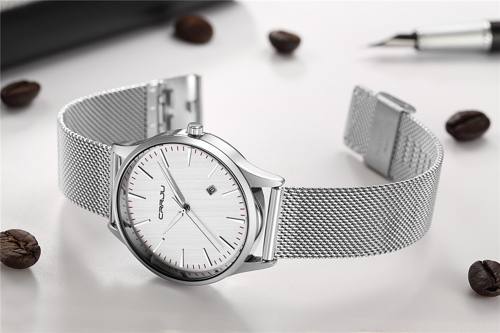 CRRJU-Reloj de negocios para h - Mesh Stainless Strap reseña y precio