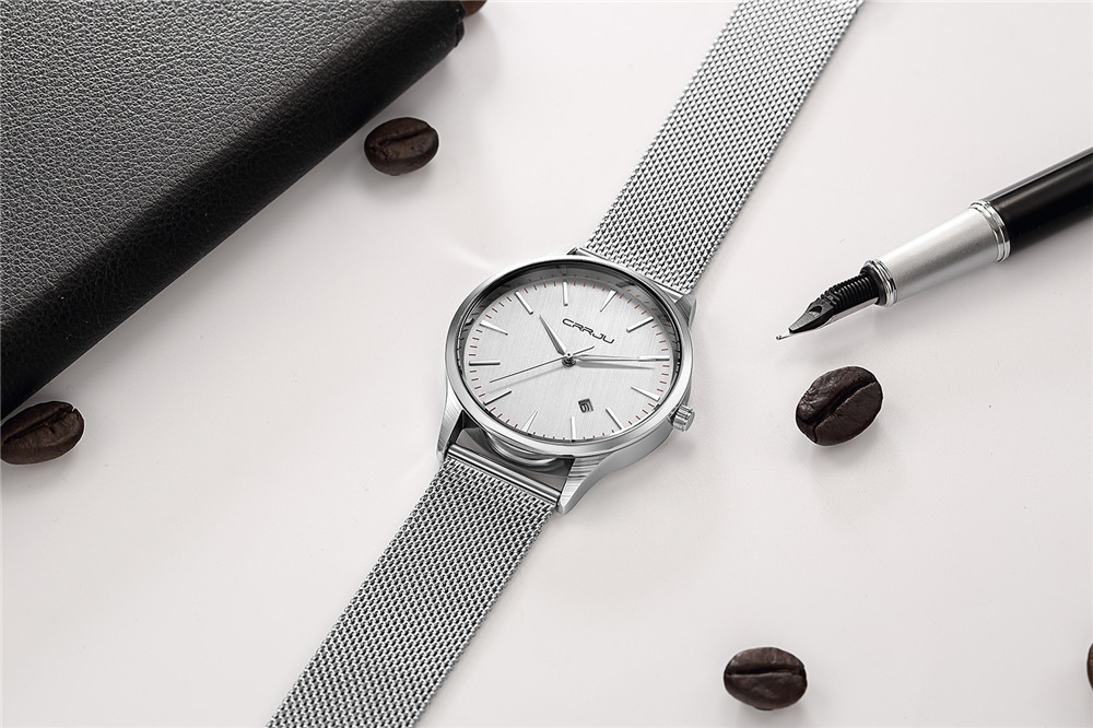 CRRJU-Reloj de negocios para h - Mesh Stainless Strap reseña y precio