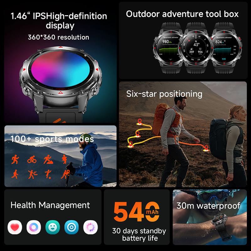 T-Rex 3 reloj inteligente GPS  - Altimeter Compass Watch reseña y precio