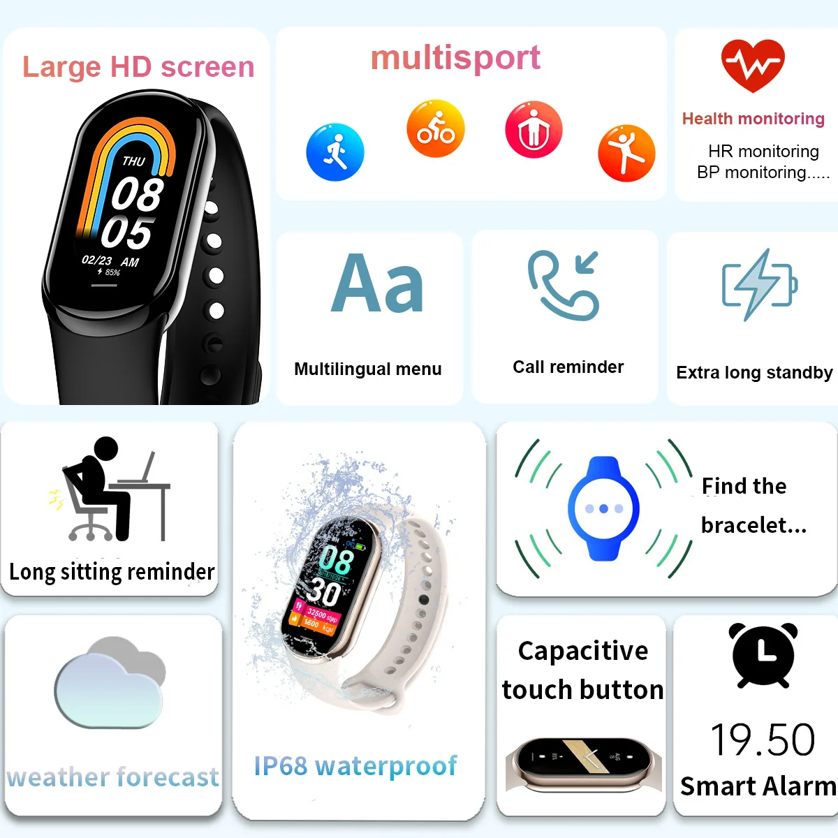 Nuevo Original pequeño M8 band - Smartwatch Professional Watches For Men reseña y precio
