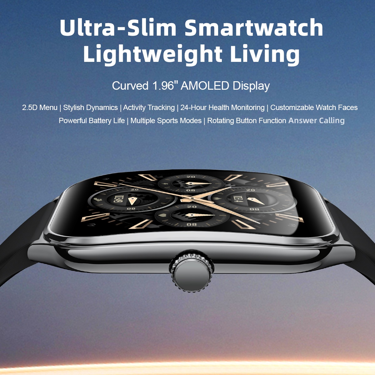 Reloj inteligente Amoled ultra - Smartwatch Slim Watches For Men reseña y precio