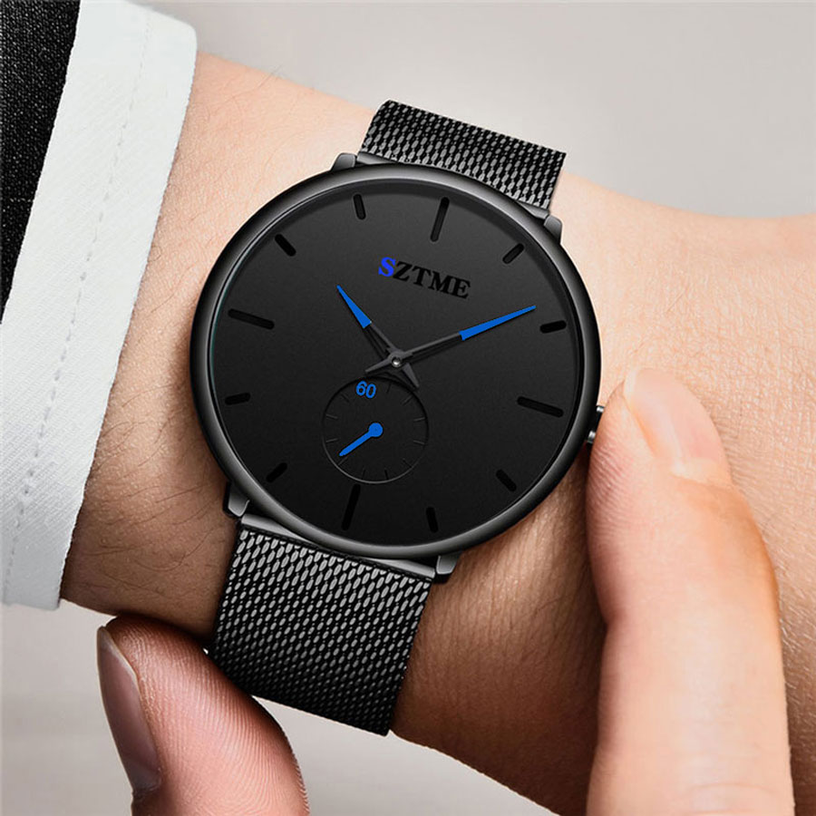 Reloj ultradelgado para hombre - Mesh Stainless Strap reseña y precio