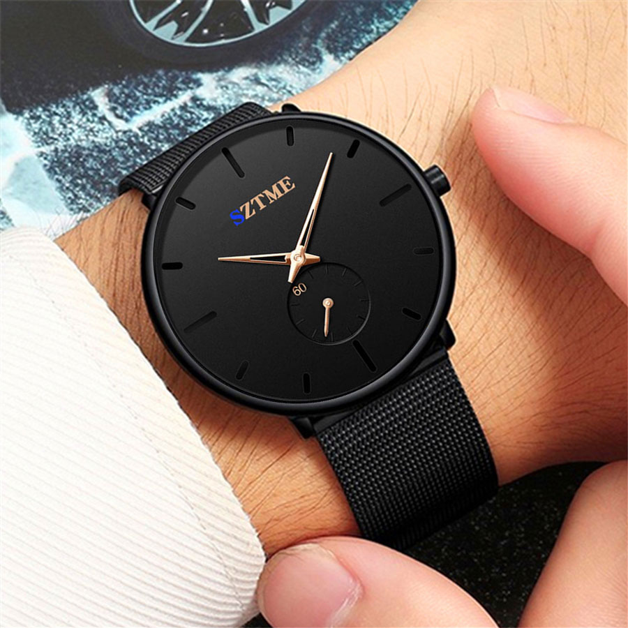 Reloj ultradelgado para hombre - Mesh Stainless Strap reseña y precio